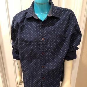 Denim and Flower Anchors Blue Button Down